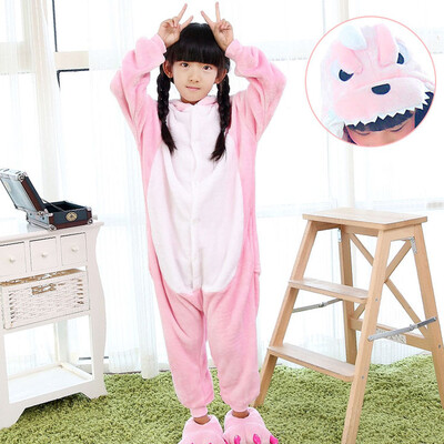 

Kids Cartoon Clothes Parent-Child Homewear Siamese Pajamas Suit -Green Dinosaur