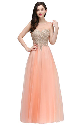 

Tulle Beaded Crystal Long Prom Evening Bridesmaid Dress Cocktail Pageant Cocktail Formal Gown