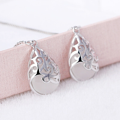 

High Quality Water Drop Earrings Vintage Fashion Jewelry Womens Accessories White Gold Plated Mothers Day Gift