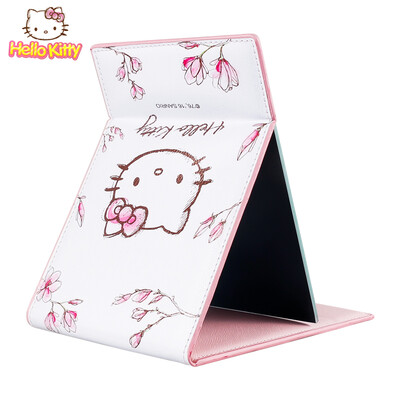 

Hello Kitty Beauty Kit Set Makeup Folding Desktop PU Small Mirror Romantic Cherry Blossom KT1802