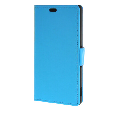 

MOONCASE Simple style Leather Wallet Flip Card Stand Back Case Cover for Sony Xperia M4 Aqua Blue