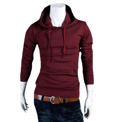 

CT&HF Men Fashion Fleece Contracted Leisure Pure Color Tops Korea Hot Selling Cotton Fleece