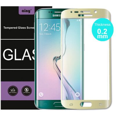 

Ainy 0.2mm electroplating tempered glass screen protector for Samsung S6 Edge plus