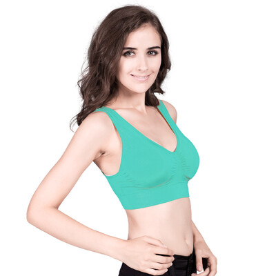 

Snow flying XZFYDWX1402 2 piece sports bra without traces 0 restraint underwear sexy comfortable sports bra 2 coral blue L code