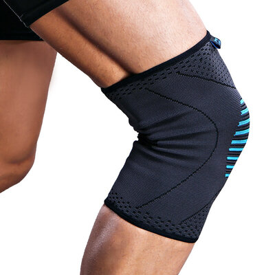

Li Ning LI-NING sports knitted breathable knee basket basket ball running yoga elastic sports protective gear 916 gray blue single