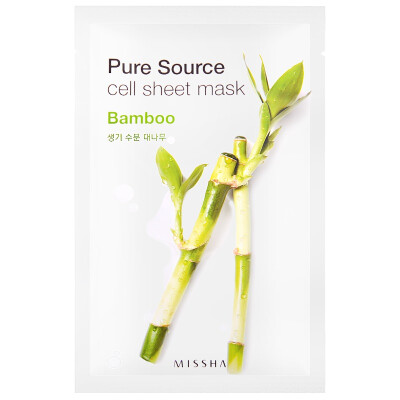 

MISSHA Pure Source Sheet Facial Mask Bamboo 25ml Moisturizing Mask for Men&Women