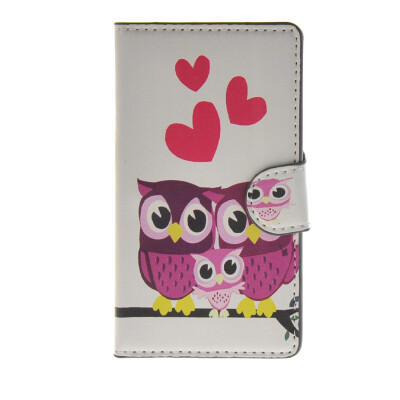 

MOONCASE Owl Pattern Leather Side Flip Wallet Card Slot Stand Pouch Case Cover for Microsoft Lumia 532