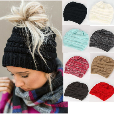 

Winter Knitted Wool Cap Women&Men Casual Hip-Hop Skullies&Beanie Warm Hat