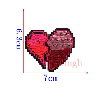 

1 pcslot Embroidered Patches Big Horse Red Rose Sequin Patch Iron On Fabric Badge Sew On Clothes Appliques DIY Wedding Stickers