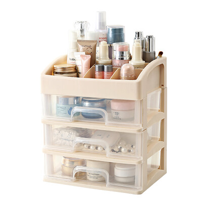 

Vilscijon Victorian drawer transparent cosmetic storage box plastic storage box desktop finishing box dressing table skin care products 2273 transparent
