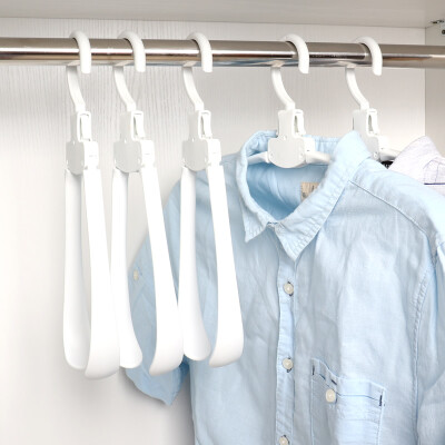 

YouJiaLiangPin Hanger Seamless Multi-function Non-slip Foldable Hanger Clothes Hanger Clothes Hanging Clothes Hanger 5 Pack Elegant White