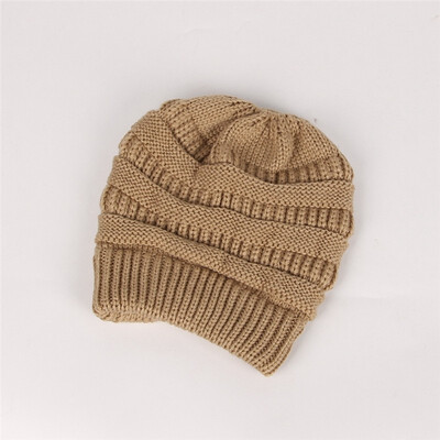

Winter Knitted Wool Cap Women&Men Casual Hip-Hop Skullies&Beanie Warm Hat