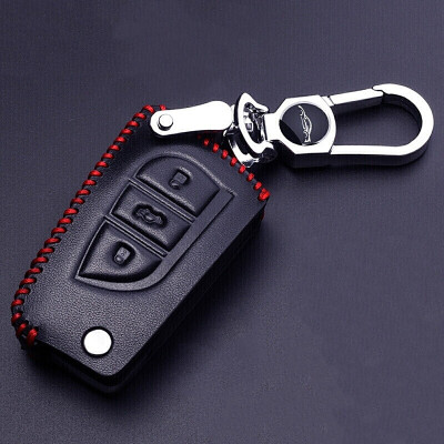 

Huashi Toyota Camry key case for RAV4 Rong Luola Lei Ling 15-16 Camry Reiz leather key case buckle D black red line