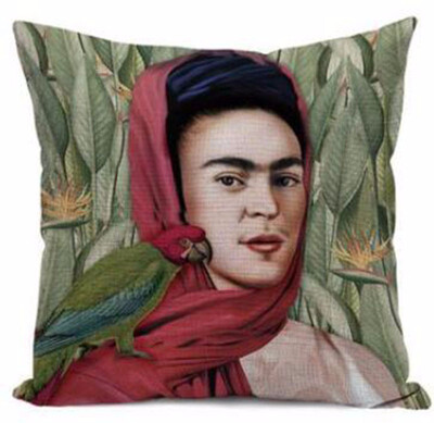 

Cushion Cover Frida Kahlo Colorful Flowers Pillowcase Woven Pillow Covers Polyester&Cotton Home Decor Drop Shipping