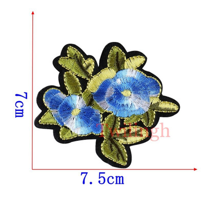 

1 Pcs Flowers Patches Embroidered Sticker Sew On Iron On Patch Retro Style Flower Applique DIY Clothes Repair Badges For Wedding