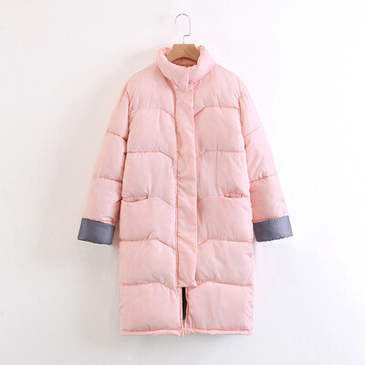 

Winter new hooded large size parkas womens long cotton-padded coat