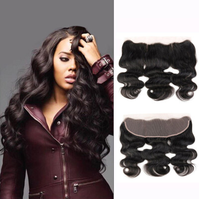 

WYF Unprocessed Peruvian Human Hair Virgin Hair Body Wave 3 Bundles with Frontal Closure