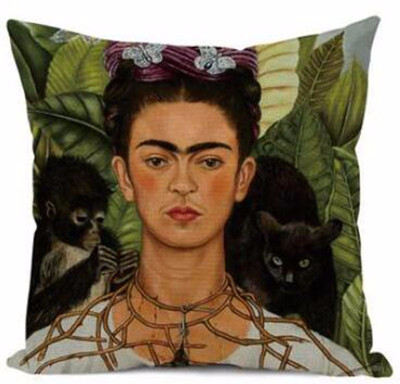 

Cushion Cover Frida Kahlo Colorful Flowers Pillowcase Woven Pillow Covers Polyester&Cotton Home Decor Drop Shipping