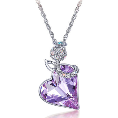 

Yitai Lena (italina) roses according to the necklace with Swarovski elements fashion gift purple