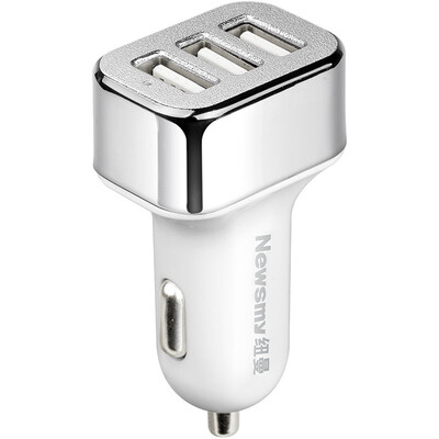 

Newman Newsmy car charger car charger car charger cigarette lighter NM-11 silver 41A three USB one three