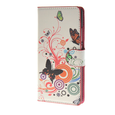 

MOONCASE Butterfly style Leather Side Flip Wallet Card Slot Stand Pouch Case Cover for Huawei Ascend P8
