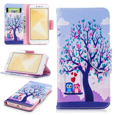 

BEFOSPEY Painting PU LeatherSoft TPU Card Slot Stand Wallet Case For Xiaomi Redmi 4X50"2017