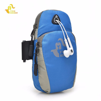 

Free Knight FK801 Unisex Water Resistant Running Cycling Mobile Phone Pouch Arm Bag hole on top of the bag for earphone line