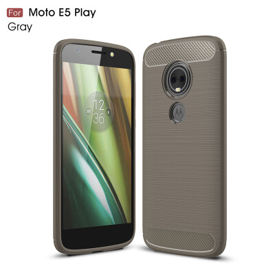 

Goowiiz Phone Case For Motorola Moto E5E5 PlusE5 PlayG6 Play Fashion Slim Carbon Fiber TPU Soft Silicone