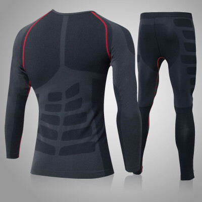 

Running Set T-shirt Legging Mens Sportswear Demix Black Gym Sport Suit