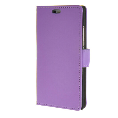 

MOONCASE Simple style Leather Wallet Flip Card Stand Back Case Cover for Huawei Ascend P8 Purple