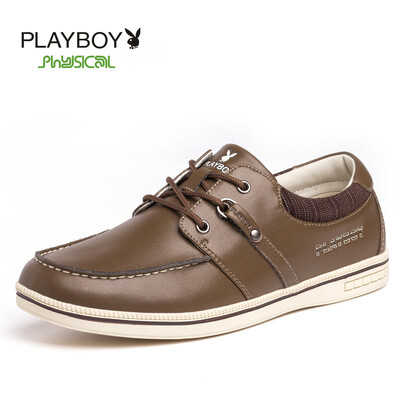 

PLAYBOY brand Sport casualSoft soleLeather sneakersMens shoes