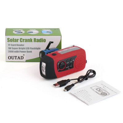 

OUTAD Outdoor Multi-Functional Radio Rechargeable Waterproof Flashlight