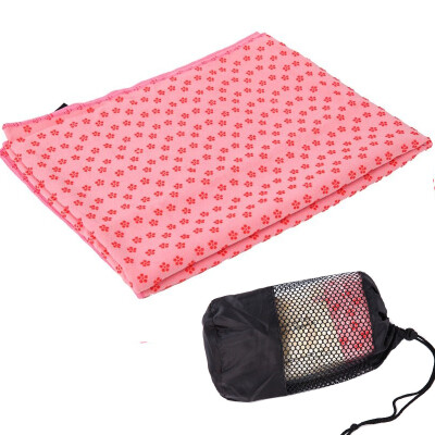 

Kay speed environmental protection thickening non-slip yoga shop towel plum blossom point anti-slip sweat yoga blanket yoga towel with net bag EA09 green