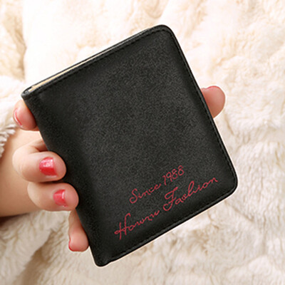 

Candy Color Buckle Student Scrub Multi-Card Paragraph Wallet Bag Simple Women Short Wallet