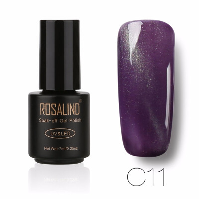 

ROSALIND Gel 1S 7ML Black Bottle 3D Cat Eyes Magnet Nail Gel Polish Effect C01-30 UV LED With Powder Glitter Nail Art