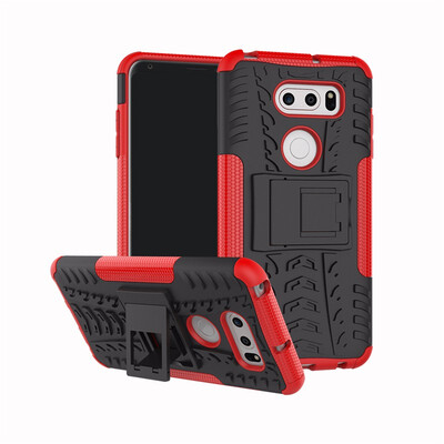

Goowiiz Phone Case For LG V30V30 PlusLG V30S ThinQLG Signature EditionArmor Tire Texture Rugged Protection