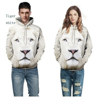 

New fashion men&women wear hooded 3D printing sweater casual long-sleeved couple models sweater coconut clothing