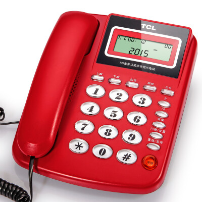 

TCL HCD868 (131) TSD фиксированная телефонная базовая машина Caller ID Аккумуляторная батарея Free Handshake Wall Hook Бытовая техника Проводная квадратная фиксированная базовая машина (красный)