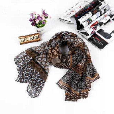 

Guttavalli Winter Chevron Длинные геометрические шаль Симпатичные женщины волна полосы теплые шарфы женщин моды цветок печати плед Zig Zag шарф