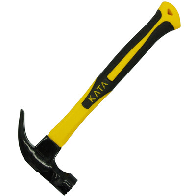 

KATA Fiber Handle Claw Hammer with Magnet Suction Slot Oil Resistance Non-slip Hammer Knocking Skull 05kg KT41150