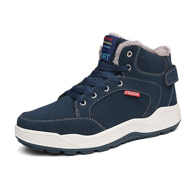

New 2018 Men Boots Casual Men Shoes Winter Fashion Men Shoes Winter Boots Warm Snow Work Shoes