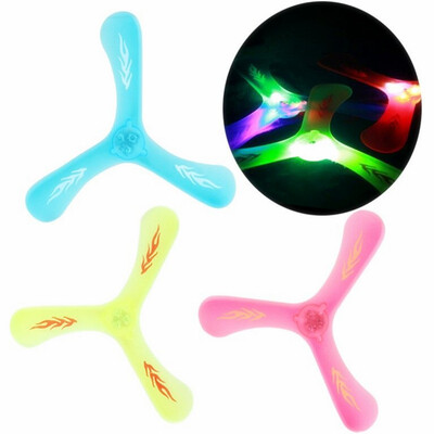 

Flash Light-up Flying Toy Boomerangs LED Luminous Boomerang Saucer Disk Frisbees Kids Outdoor Toys Random Colors