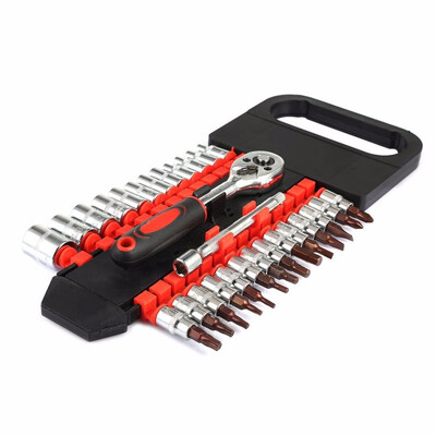 

28pcs Tube Double Row Ratchet Wrench 14 Small Fly Repairing Hand Tool