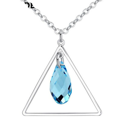 

Teardrop Pendant Necklace Original Crystal from Austrian Elements For Women Fashion Triangle Accessories Best Gifts Joyas 25400