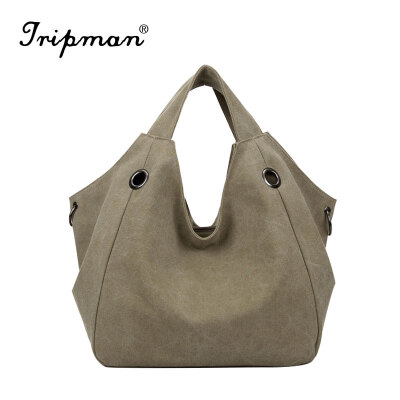 

Tripman Female handbag women large thicken canvas casual tote messenger bags hobo bolsas femininas grandes shoulder bag free shipping