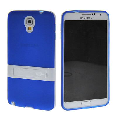 

MOONCASE Мягкие гибкие силиконовый гель ТПУ кожи с Kickstand чехол для Samsung Galaxy Note 3 Neo N7505 Голубой
