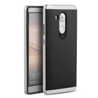 

KOOLIFE Huawei Mate8 Чехол для случая с силиконовым чехлом Мягкий футляр для футляра Полный чехол для мата 8 Серия Hornet - Space Silver