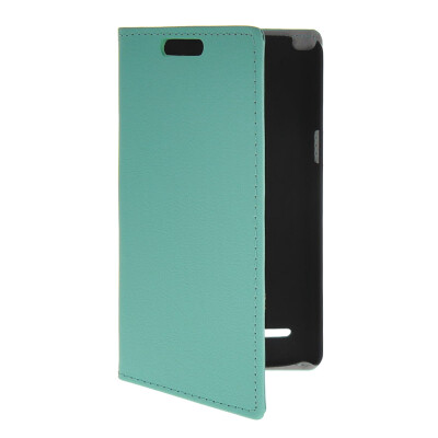 

MOONCASE Slim Leather Side Flip Wallet Card Holder Pouch with Kickstand Shell Back Case Cover for LG L80 Mint Green