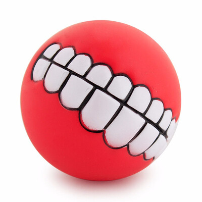 

Cntomlv Funny Pets Dog Puppy Cat Ball Teeth Toy PVC Chew Sound Dogs Play Fetching Squeak Toys Pet Supplies