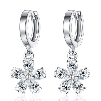 

Luxury Cubic Zirconia Earrings Wedding Fashion Jewelry Womens Accessories Drop Earring High Quality Gift WHE141